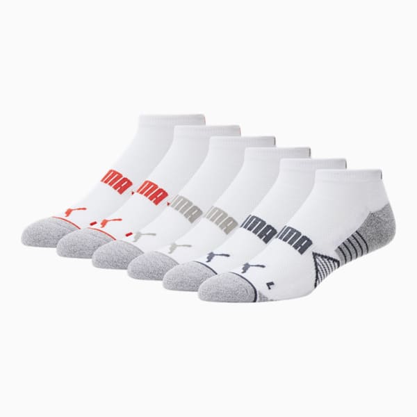 Terry Low Cut Men's Socks [6 Pack], WHITE / MULTI, extralarge